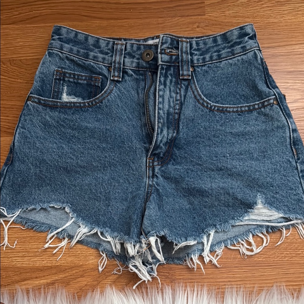 Cotton On Blue Distressed Jean Shorts